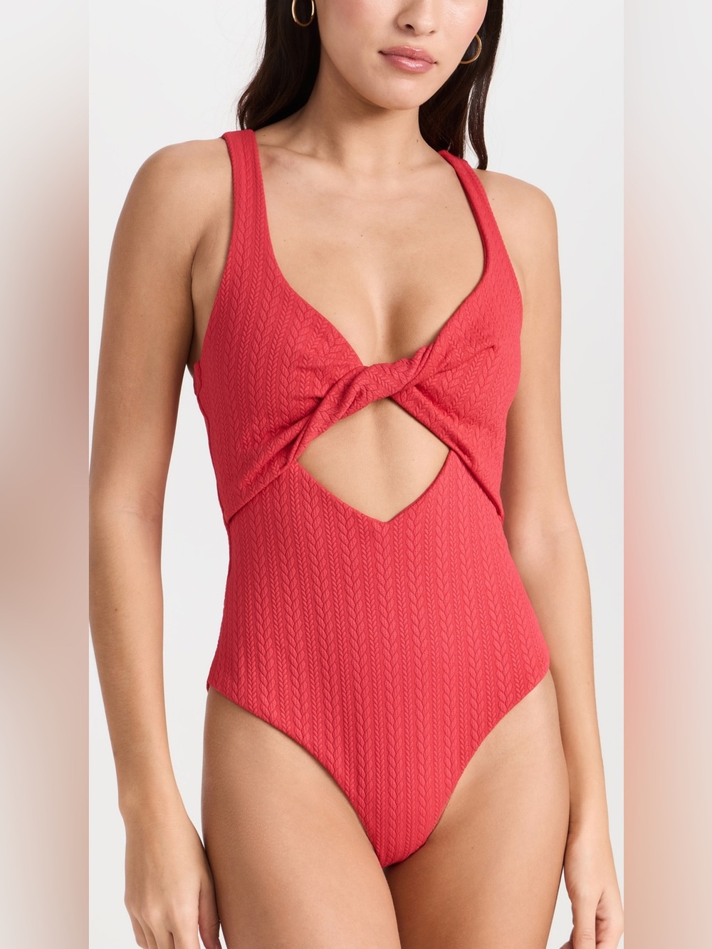 Beach Riot Tyler Textured Twist One Piece Size S